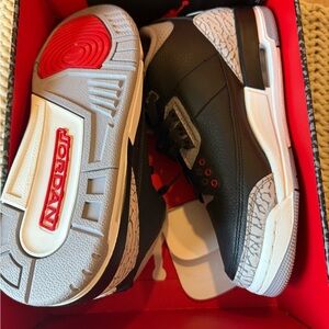 Jordan 3 Retro Black and Cement Gray